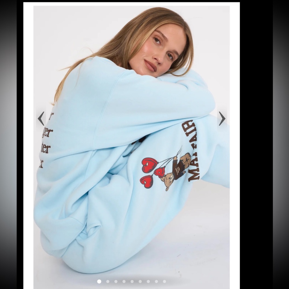 The Mayfair Group “Everyone’s Welcome Here “Sky Blue Sweatpants